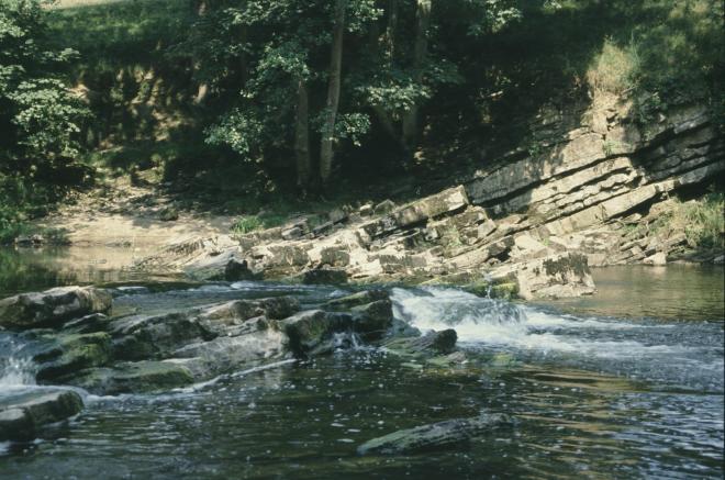 Limestone Exposures along the River Hodder - image copyright Jon Hickling